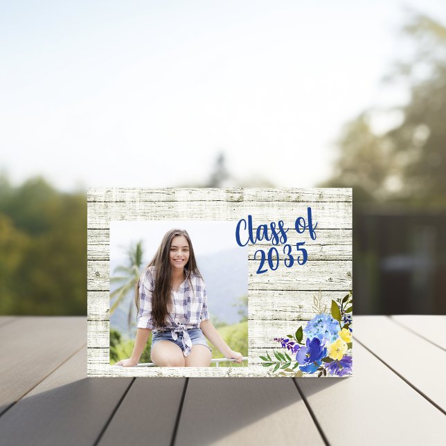 Rustic Country Floral Graduation Invitation (Creator Uploaded)