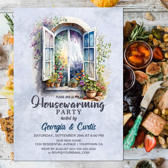 Rustic Country Floral Housewarming Party Invitation (Creator Uploaded)