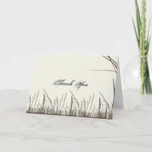 Rustic Country Grasslands Thank You Card