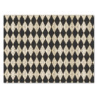 Rustic Country Harlequin Tan and Black Decoupage