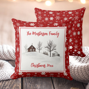 Rustic Country Home , Family Name, Year, Cushion