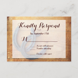 Rustic Country Horseshoes Wedding RSVP Cards