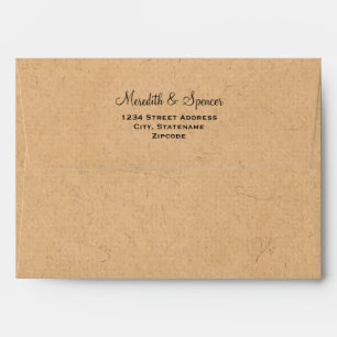 Rustic Country Kraft paper Wedding 5x7 Envelope