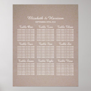 Rustic Country Kraft Wedding Poster