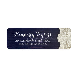 Rustic Country Lace and Wood Navy Wedding