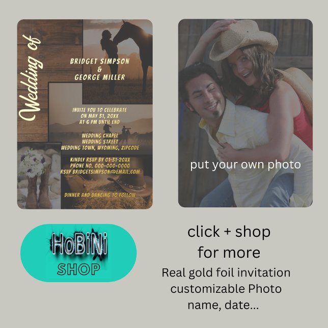 rustic country landscape collage wedding (rustic country landscape collage wedding foil invitation)