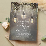 Rustic Country Lanterns Garden Rehearsal Dinner Invitation<br><div class="desc">A glamours country garden wedding rehearsal dinner invitations.</div>