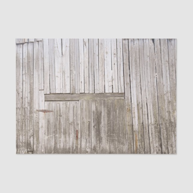 Rustic Country Light Colour Barn Wood Decoupage Tissue Paper (Front)