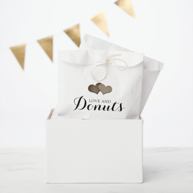 Rustic Country Love and Doughnuts Wedding Favour B Favour Bags (Party)