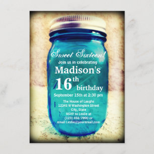 Rustic Country Mason Jar Birthday Invitation
