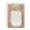 Rustic Country Mason Jar Burlap Wedding Invitation