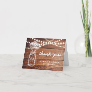 RUSTIC COUNTRY MASON JAR THANK YOU