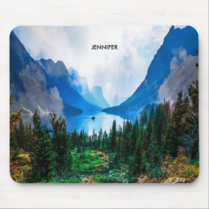 Rustic Country Mountains Nature Scene Photography Mouse Mat