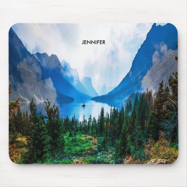 Rustic Country Mountains Nature Scene Photography Mouse Mat (Front)