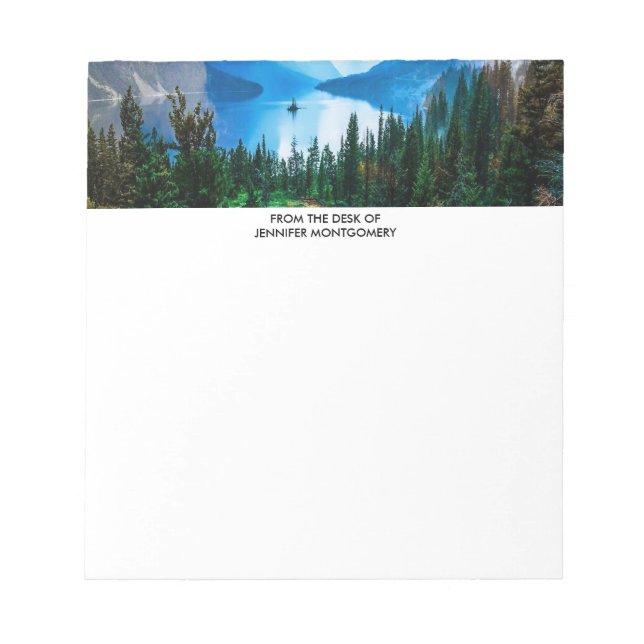 Rustic Country Mountains Nature Scene Photography Notepad (Front)