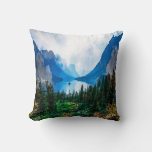 Rustic Country Mountains Scenic Nature Cushion