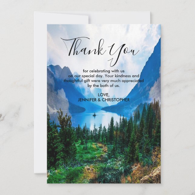 Rustic Country Mountains Scenic Nature Thank You (Front)