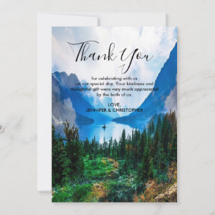 Rustic Country Mountains Scenic Nature Thank You Card