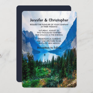 Rustic Country Mountains Scenic Nature Wedding Invitation