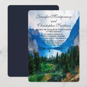 Rustic Country Mountains Scenic Nature Wedding Invitation