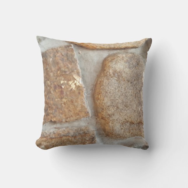Rustic Country Nature Large Stones Photo Cushion (Front)
