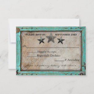 Rustic Country Parchment Paper RSVP Card