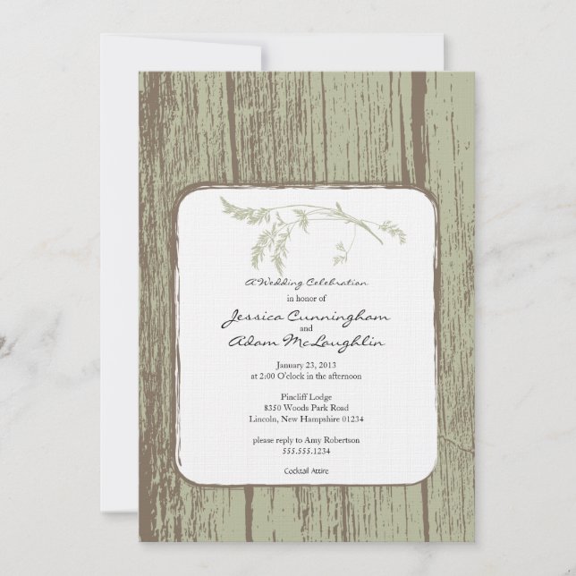 Rustic Country Party Invitation (Front)