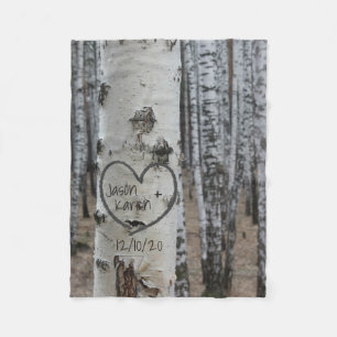 Rustic Country Personalised His and Her Names Fleece Blanket