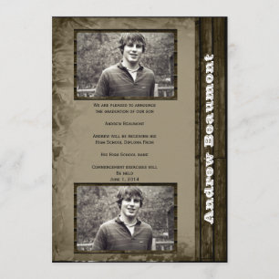 Rustic Country Photo Graduation Announcement