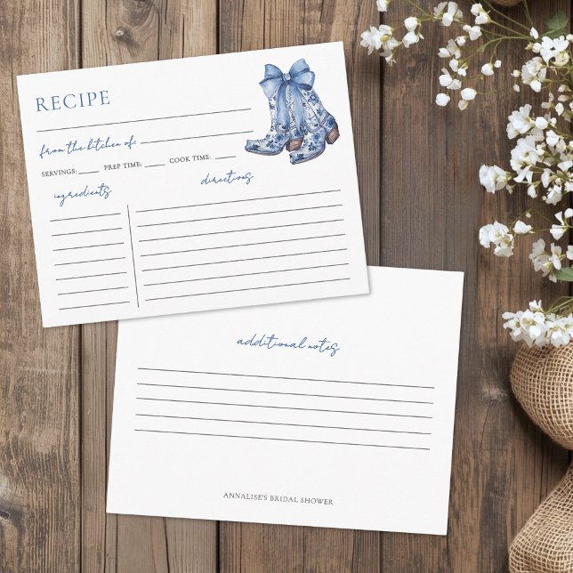 Rustic Country Recipe Enclosure Card (Rustic Country Recipe Enclosure Card ()