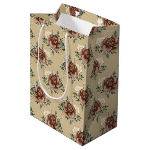 Rustic Country Rose Tissue Paper Medium Gift Bag