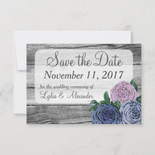 Rustic Country Roses Wedding Save The Date