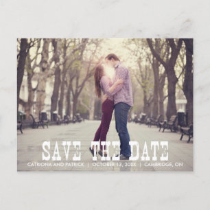 Rustic Country Save the Date Announcement Postcard