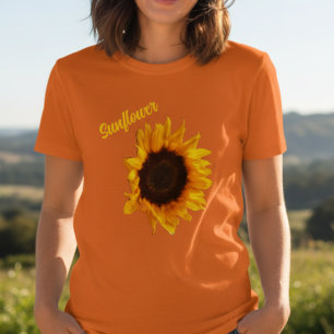 Rustic Country Sinflower Botanical photography T-Shirt