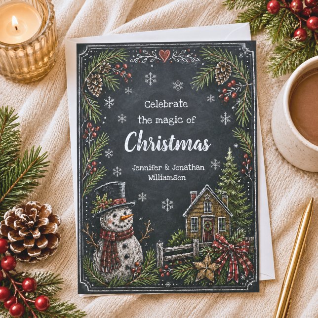 Rustic Country Snowman Christmas Card  (Creator Uploaded)