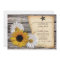 Rustic Country Sunflower Daisy Wedding Invitation