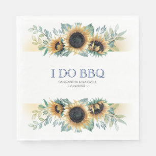 Rustic Country Sunflower I Do BBQ Napkin