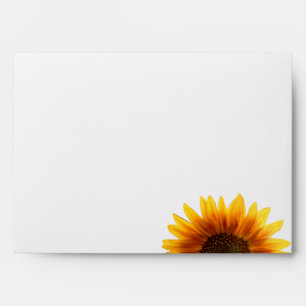 Rustic Country Sunflower Wedding Envelope