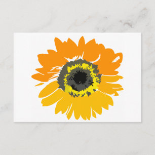 Rustic Country Sunflower Wedding Reception Cards