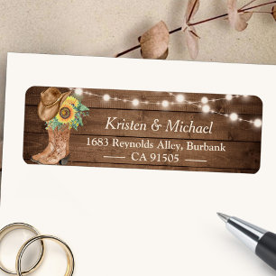 Rustic Country Sunflowers Boots String Lights