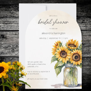 Rustic Country Sunflowers Bridal Shower  Invitation