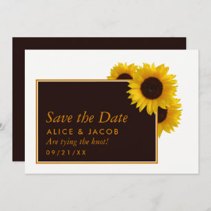 Rustic Country Sunflowers - Wedding Save The Date