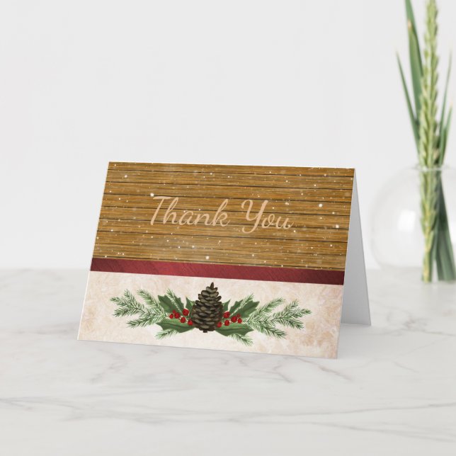 Rustic Country Thank You Card (Front)