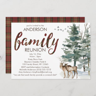 Rustic Country Tree Family Reunion Invitation