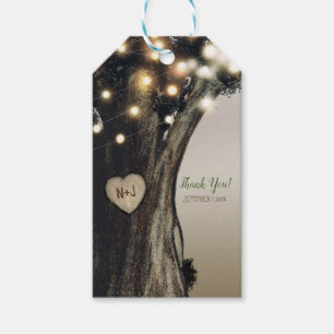 Rustic Country Tree & Lights Modern Barn Wedding Gift Tags
