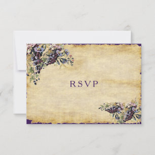 Rustic Country, Vineyard, Custom Wedding RSVP Card