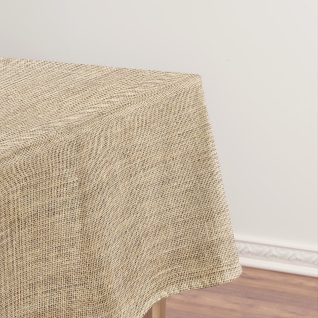 Rustic Country Vintage Burlap Tablecloth (In Situ)