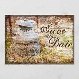 Rustic Country Vintage Milk Can Save the Date Invitation