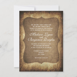 Rustic Country Vintage Paper Wedding Invitations