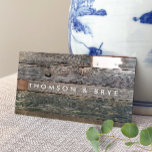 Rustic Country Vintage Reclaimed Wood Nature Business Card<br><div class="desc">Bleached aged wood planks in turquoise and white. A great card for nature lovers,  country music singers,  gardeners,  farmers or anyone who works with recycled materials. For additional matching marketing materials please contact me at maurareed.designs@gmail.com. For more premade logos visit logoevolution.co. Original design by Maura Reed.</div>